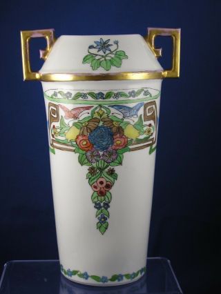 Ct Altwasser Silesia Arts & Crafts Floral & Butterfly Motif Vase (j - 0544)