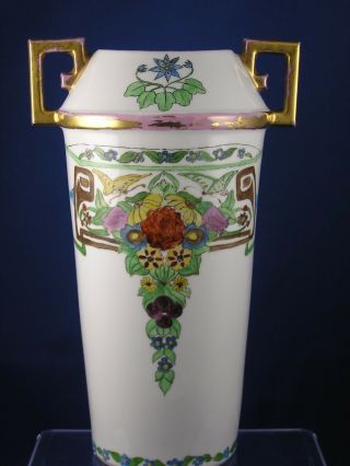 CT Altwasser Silesia Arts & Crafts Floral & Butterfly Motif Vase (J - 0544) 3