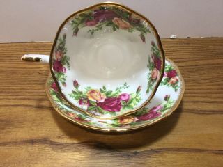 Royal Albert Old Country Roses Footed Tea Cup And Saucer Set