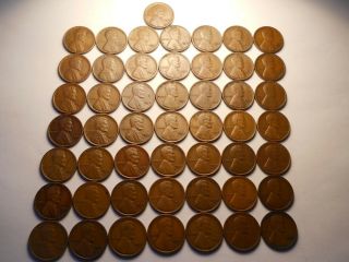 1928 - D 50 Piece Lincoln Wheat Cent Roll Vf,  To Xf/au Nearly All Xf Or Better