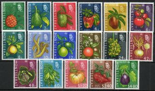 Montserrat 1965 Qeii Set Of Stamps Value To $4.  80 Mnh