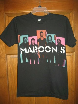 Maroon 5 Black T - Shirt 2013 Concert North America Tour Size Small - Collectible