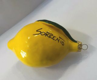 Vietri Pottery - 4 Inch Lemon Ornament.  Made/painted By Hand In Italy