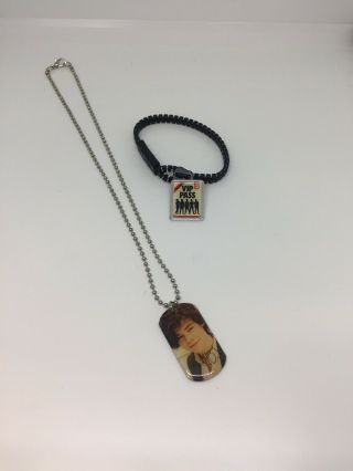 One Direction Vip Pass Bracelet And Dog Tag Necklace - Harry Styles