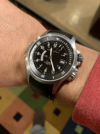 Hamilton Khaki Navy Gmt Automatic Watch - H77615333