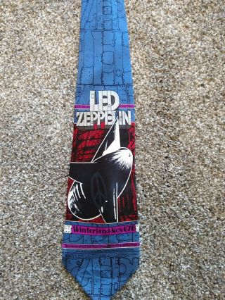 Led Zeppelin Fillmore Poster Bill Graham No.  199 Handmade 100 Silk Necktie