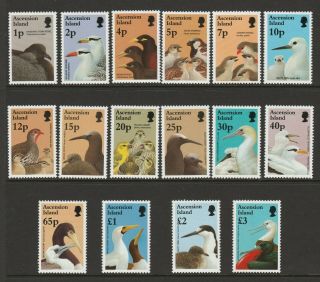 Ascension 1996 Birds And Their Young Set Sg 679 - 694 Mnh.
