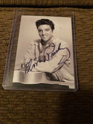 Check Out This “elvis” The King Of Rock And Roll Beale Street Autograph Card