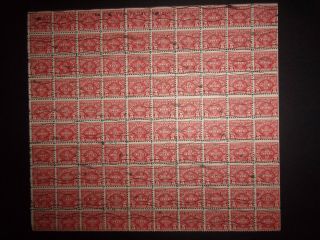 Us Sc J78 Sheet Of 100 Postage Due Stamps $5 Bob 1930 Id 2252