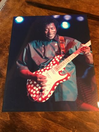 Vintage Buddy Guy 8x10 Glossy Photo Playing His Spotted Guitar