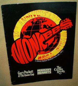 The Monkees - 1986 Tour Book Program,  20th Anniversary