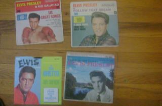 4 Vintage Elvis Presley 45rpm 
