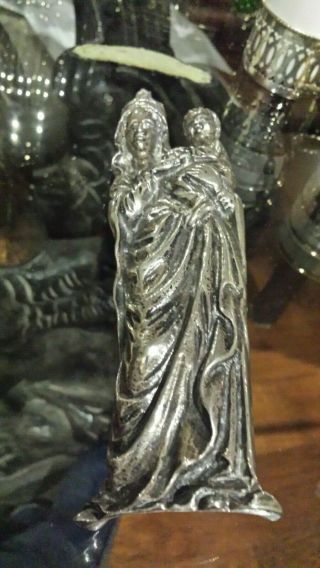430g Sterling Silver (916) Xix Century Museum Jesus And Maria From Private Capel