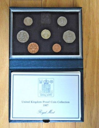 1987 United Kingdom Proof Coin Set From The Royal With - Limited Edition