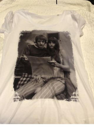 Sonny & Cher Bn Vintage Tshirt Black& White,  Sz Sm