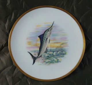 Great Hutschenreuther Bavaria,  Germany Porcelain Fish Plate - Striped Marlin