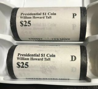 2013 William Howard Taft P & D Presidential $1 Coin Uncirculated Roll $25
