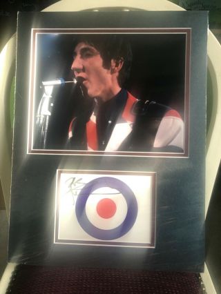 Pete Townshend From The Who Signed Print.  Immaculate,