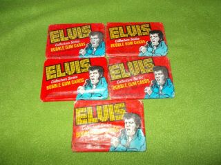Vintage Elvis Presley Bubble Gum Cards 1978 5 Packs