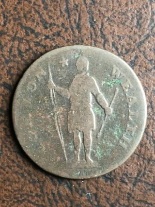 1788 Massachusetts Colonial Copper United States One Cent Coin Common Wealth 2