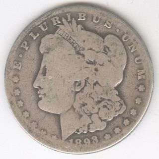 1893 - O Morgan Silver Dollar,  Key Date,