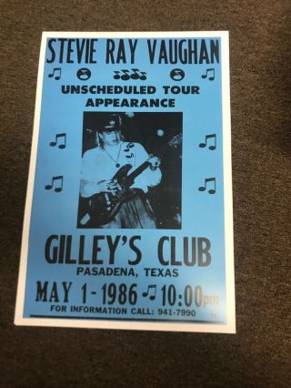 Stevie Ray Vaughan 1986 Gilley 