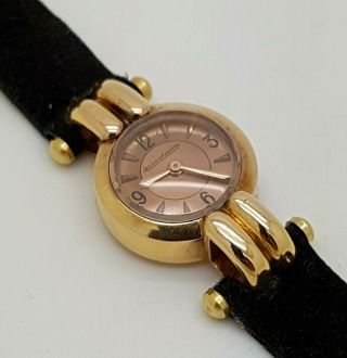 Rare " Jaeger Le - Coultre " Back Wind Ladies 18k Solid Pink Gold 1950