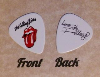 Rolling Stones Band Logo Keith Richards Signature Guitar Pick - White
