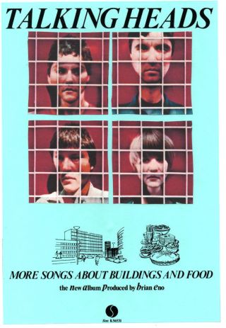 Talking Heads Poster.  More Songs About Buildings And Food.