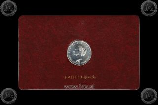 Fao / Haiti 50 Gourdes 1981 (f.  A.  O. ) Silver Commemorative Coin Coincard