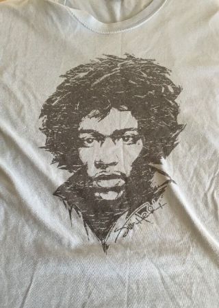 Jimi Hendrix Baby Blue Large T Shirt Short Sleeve Rock Legend Icon