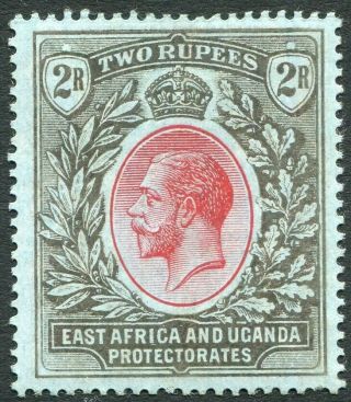 East Africa & Uganda - 1912 - 21 2r Red & Black - Blue Sg 54 Mounted V34464
