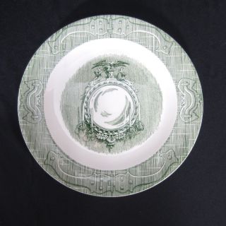 Vintage The Old Curiosity Shop Salad Plate 7 1/4 " Green Royal China Made In Usa