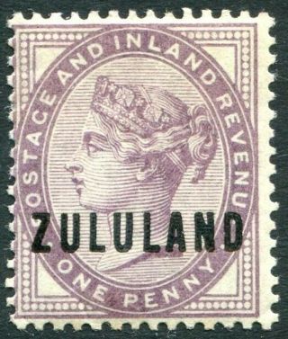 Zululand - 1888 - 93 1d Deep Purple Sg 2 Mounted V30461