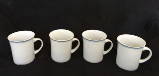 4 Piece Royal Doulton Tracery Mist Coffee Mugs