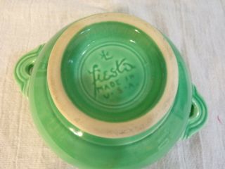 Vintage Fiesta Green Footed Cream Soup Bowl Fiestaware (1936 - 1959) Perfect 2