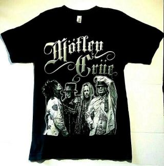Motley Crue 2008 Cruefest Black Short Sleeve T - Shirt Adult Small Made By Anvil