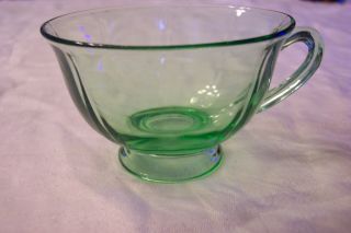 Fostoria Green Depression Glass Fairfax Footed Cup Only