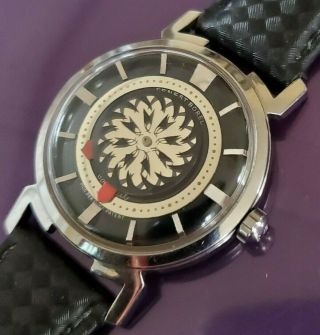 Rare Automatic All Ss Ernest Borel " Cocktail " Watch,  Kaleidoscope Dial,  C@@l