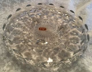 Vintage Set Of 3 Fostoria American Clear Footed Candy Dishes Or Salad Plates