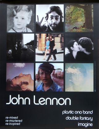 John Lennon Imagine Double Fantasy Ono Band Promo Poster 24 X 18