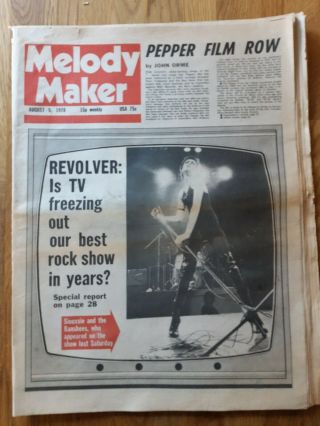 Melody Maker Newspaper August 5th 1978 Siouxsie And The Banshees Cover