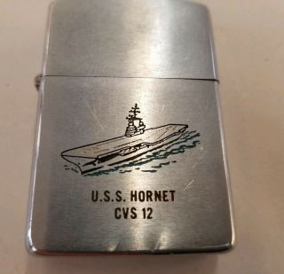 1968 Zippo Cigarette Lighter USS Hornet CVS 12 Carrier Apollo 11 recovery 2
