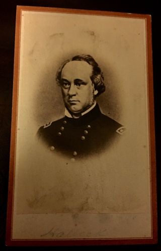 Signed Civil War: Maj.  Gen.  Halleck,  1863 Cdv Photo By Brady