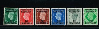 Great Britain Offices In Morocco Sc 83 - 88 Vf Never Hinged