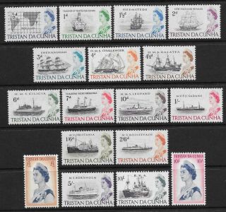 Tristan Da Cunha 1965 - 67 Ships Set To £1 Including Both 10/ - Values