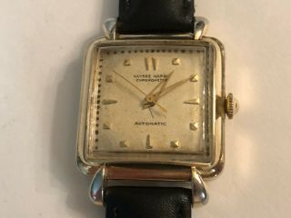 Rare Art Deco Ulysse Nardin Chronometer Automatic 10k Gf Men 