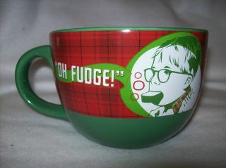 A Christmas Story 24 Oz Jumbo Ralphie " Oh Fudge " Green Coffee Mug Cup Cool