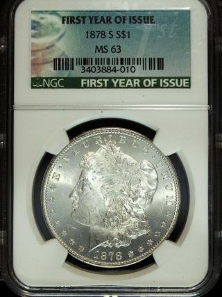 1878 S Ngc Ms 63 Morgan Silver Dollar ☆☆ Great Set Builder ☆☆ 010