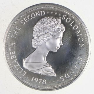 Silver - World Coin - 1978 Solomon Islands 5 Dollars - World Silver Coin 792